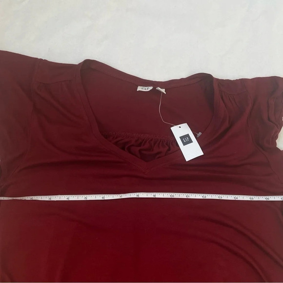 GAP womens Rust Orange knit Short sleeve Blouse top Small NWT - Picture 7 of 9